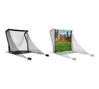 SIMSPACE Deluxe Home Driving Golf Net - Super Strong Netting, 2.5m (8.2ft) x 2.5m (8.2ft) x 3.84m (12.5ft) with Impact Screen