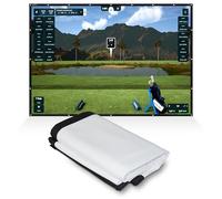 SimSpace Double Sided Projector Screen for Golf Simulator at Home, HD 4K Projection Screens with High Impact Durability, Golf Impact Screen with Eyelets, Reversible, 3 x 3 metres