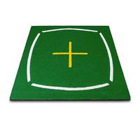 SimSpace Teaching Golf Hitting Mat - Artificial Turf Practice Mat for Indoor & Outdoor Golf Training, Driving, Chipping & Swing Practice with Rubber Base - 150cm x 150cm