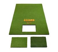 SimSpace Transition Golf Hitting Mat - Artificial Turf Practice Mat for Indoor & Outdoor Golf Training, Driving, Chipping & Swing Practice with Rubber Base - 150cm x 120cm
