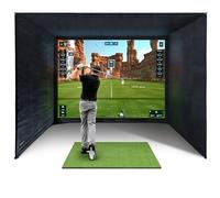 SimSpace Unisex 4 X 3 3m (13'2 9'10 9'10ft) Golf Simulator Enclosure, Black, 4 X 3 X 3m 13 2 X 9 10 X 9 10ft EU