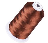 Simthread 5500Yds Embroidery Thread, 5000M High-Yardage 40WT 100% Polyester Thread - 170+ Vivid Colors, High-Speed Rated - Compatible with Brother, Singer, Janome & More - Amber Red 333