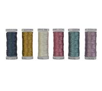 Simthread 6 Colors 3-Ply Metallic Shuttle Tatting Yarn 50 Meters Each for Shuttle Tatting Jewellery lacemaking #1