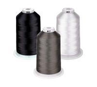 Simthread All Purpose Polyester Embroidery Machine Thread Huge Spool 5000M 5500Y for Sewing Embroidery Machines - Grey Colours