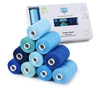 Simthread All-Purpose Sewing Thread, 10 Denim Colours, 1000 Yards Each