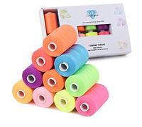 Simthread All Purpose Sewing Thread, 10 Spools Rainbow Color Series, 1000 Yards Polyester Thread for Sewing Machine, Hand Sewing, Quilting, Repairs and DIY