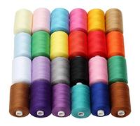 Simthread All Purpose Sewing Thread, 24 Spools 24 Colours, 1000 Yards Polyester Thread for Sewing Machine, Hand Sewing, Quilting, Repairs, Stitching and DIY