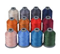 Simthread All Purposes Sewing Thread, 12 Spools Size 40D/2 Polyester Thread for Sewing, Quilting & Sewing Machine - Handy Polyester Sewing Threads for Sewing Machine, Each Spool 765 Yards - 12 Colour