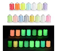 Simthread Embroidery Machine Thread Glow in The Dark Thread 550Y 15 Colors