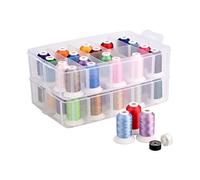 Simthread Embroidery Thread 40 Colors 550 Yards with Plastic Box