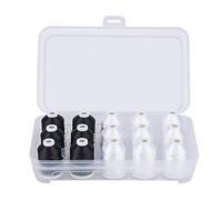 Simthread Polyester Machine Embroidery Thread 1000M with Storage Box 15 Spools Set for Embroidery Quilting Machine - 9 White + 6 Black