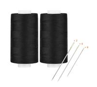 Simthread Sewing Thread Quilting Yarn Affordable All-Purpose Thread 2 Black - 400 Yards/Spool, Polyester 100%