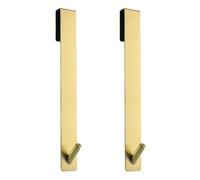 Simtive Extended Shower Door Hooks (10-Inch), Over Door Hooks for Bathroom Frameless Glass Shower Door, Towel Hooks, 2-Pack, Gold