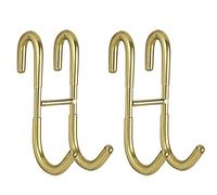 Simtive Squeegee Hooks for Towel Bathroom Frameless Glass Shower Door (2-Pack), Gold