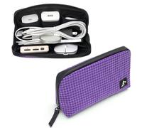 SIMTOP Cable Organiser Bag Small, Waterproof Cable Organiser Travel Electronic Bag Organiser on the Go for USB Charging Cable Mouse Charger Mobile Phone Accessories Power Bank Storage Cable Bag