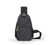 SIMU Sling Bag Pack Canvas Shoulder Sling Backpack Small Crossbody Chest Bag for ipad mini