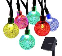 Simuk Collection 50 LED 10M Waterproof String Lights Solar Powered Crystal Ball 8 Lighting Modes Decorative Lights Garden Patio Yard Home Xmas Parties Wedding Festival Decoration (Multicoloured)