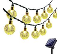 SIMUK Collection 50LED Solar Lights Outdoor 10M Solar Garden Lights Waterproof Crystal Globe Indoor Outdoor Fairy Lights Solar Lights for Decking Garden Party Camping Christmas Festival (Warm White)