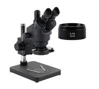 Simul Focal Industrial Trinocular Stereo Microscope Magnification Continuous Zoom 7X - 45X For LAB Phone PCB Repair Soldering (Color : With 0.7x)