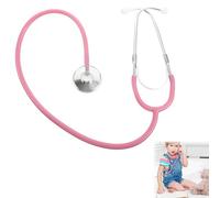 Simulate Doctor and Nurse Work and Use Stethoscope,Single Person Virtual Work Stethoscope,Children's Role Play,Doctor and Nurse Educational Toys,Role Playing Accessories Pink Oyiclyea