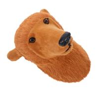 Simulated 3d Bear Head Wall Sculpture with Realistic Wildlife Look Rustic | Plastic and Plush Material, Easy to Remove, Suitable for Nursery and Living Rooms, Fits Drywall and Stone Walls