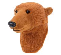 Simulated Bear Head Wall Decor Plush and Plastic Rustic Animal Sculpture | Realistic Wildlife Look, Easy to Mount on Drywall or Stone Walls, for Studies and Cabin Decor