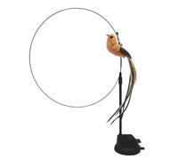 Simulated Bird Cat Toy - Interactive | Suction cup pet indoor dancing and chasing exercise toy, 1-Pack, funny feline supplies for playing, Multicolour, sturdy cat toy