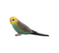 Simulated Budgie Parrot Statues,Artifaical Parrot Sculpture,Cartoon Animals Miniatures,Educational Budgerigar Sculpture,Plastic Bird Ornament(green)