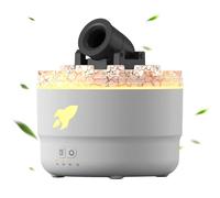 Simulated Cannon Humidifier - Diffuser Aromas Volcanic with Fog | Turret Oils Smart Timer | Ambient LED Light 7 Colors Room Decor