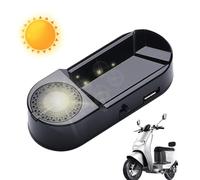 Simulated Car Security Light - Solar Powered Alarm, USB Charging Flashing LED, Anti Theft Vehicle Device, Stick On Installation | Fake Red Blinking Light for Motor Home Garage Protection