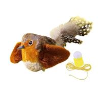 Simulated Chirping Bird Cat Toy, 2.7 * 5 Inch Interactive Toy Bird for Cats, Realistic Chirp Tweet Touch Activated Cat Toy for All Breed, Hanging Cat Exercise Toys Indoor and Outdoor