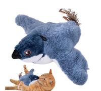 Simulated Chirping Bird Cat Toy - Real Sound - Pet Game Plush, Motion Sensor Bird Toy | Chewable Interactive Enrichment for Indoor Cats, Soft Catnip Animal for Activity and