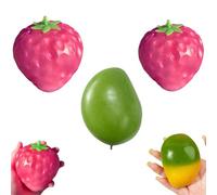 Simulated Citrus Squeeze Toy Non-Color-Changing, Realistic TPR Stress Relief Fruit Toy, Soft Elastic Sensory Fidget Ball for Anxiety Relief, Desk Decor, and Calming Fun