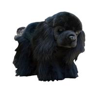 Simulated Cocker Spaniel Plush Animal Doll Cute Black Puppy Plush Toy Inka Hound Doll 11.41 Inches Boys And Girls Gift Christmas Halloween Home Decoration