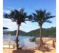 Simulated Coconut Tree, Large Outdoor Beach Fiberglass Artificial Fake Coconut Tree Landscaping(2M)