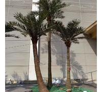 Simulated Coconut Tree, Large Outdoor Beach Fiberglass Artificial Fake Coconut Tree,Tropical Landscape Decoration, Green Plants(3.5M)