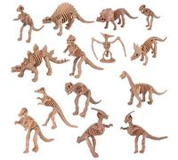 Simulated Dinosaur Skeleton - 12Pcs Realistic Plastic Toy Dinosaur Fossils for Creative Play and Educational Decor