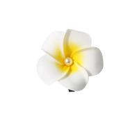 Simulated Egg Flower Hair Clip For Vacation, Side Clip Flower Hair Clip, Duckbill Clip Hair Accessory(White2,6cm)