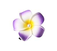 Simulated Egg Flower Hair Clip For Vacation, Side Clip Flower Hair Clip, Duckbill Clip Hair Accessory(Purple2,8cm)