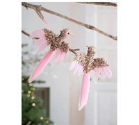 Simulated Feather for Champagne/Silver/White/Green/red/Pink/Blue Decor Trees Ornaments Set - for Easy to Carry Mantels Holiday Christmas for Tree Wreaths Foam 13 Cm Tall Hummingbird(Blue)