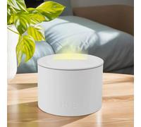 Simulated Flame Aroma Diffuser, Elegant Gradient Flame Humidifier And Essential Oil Diffuser 160ML For A Tranquil Living Space(White)