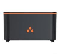 Simulated Flame Effect Diffuser - Whisper Quiet Aromatherapy Device with Gradient Lighting for Home Office - Scented Oil for mister 14x6.3x7.8cm(Black)
