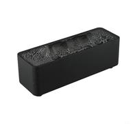 Simulated Flame Portable Diffuser 280ML Aroma Humidifier for a Tranquil Atmosphere (Black-C)