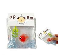 Simulated Goldfish Squeeze Fidget Toys,Cute Animals Squishies Fidget Toys for Adults,Fish/Octopus/Fruit Fillet Stress Ball,Transparent Goldfish Pouch SensoryToys for Party Favors Stress Relief