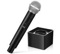 Simulated Microphone & Black Square Logo Prop Set, Realistic Design, 1 Piece Each, Ideal for Live Streaming/Photography/Performances, Simulated Microphone & Square Logo Prop, 1pc Mic + 1pc Black Squar
