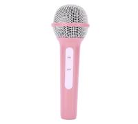 Simulated Microphone, Realistic Anime Role Play Prop with Lightweight Plastic Construction for Stage Performance Speech Singing Practice (Pink)