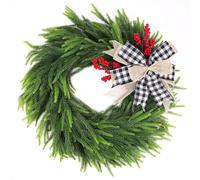 Simulated pine needle wreath made of plastic, 40cm diameter, designed for Christmas and ongoing door or wall decoration