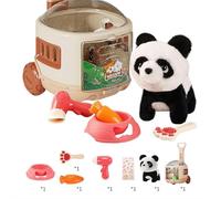 Simulated plush pets,Emotional Healing On Demand Panda Plush Toy for Adults and Kids AI Panda Moving for Stress Relief and Better Sleep