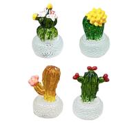 Simulated Potted Succulent, Simulated Cactus Fake Pots Artificial Succulents Multicolor and Small Creative Colorful Clear Table Decorations for Home Room