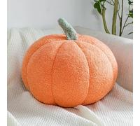 Simulated Pumpkin Pillow Plush Pillow, 3D Pumpkin Shaped Pillow, Cozy Fall Decorations Stuffed Throw Pillows for Thanksgiving Christmas Halloween Bedroom Sofa Couch Supplies (D-S)